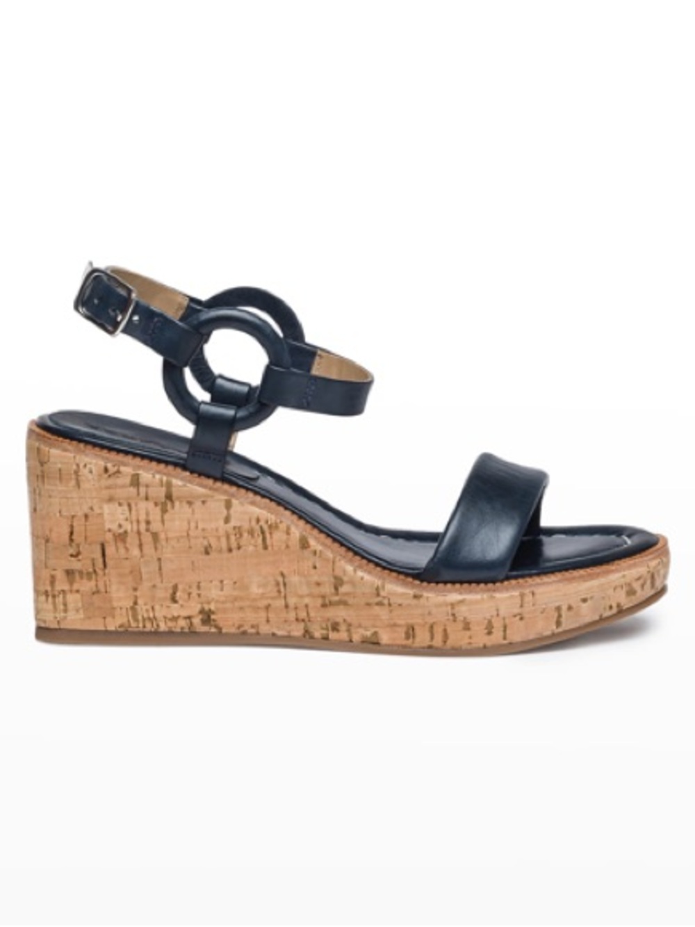 Bernardo Kennedy Wedge Sandal In Navy Women’s Sz 7 Anthropology